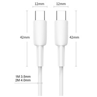 Cable de Carga Rápida Tipo-C de Alta Calidad al por Mayor de Fábrica, Cable de Datos Doble Tipo-C Macho de Alta Velocidad para Teléfono Móvil e Impresora