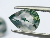 AMARA Agate verte naturelle de qualité supérieure, pierre précieuse polie et facettée en forme de poire, pour bagues et colliers, certifiée par un tiers, toutes tailles