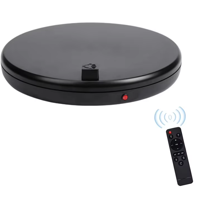 45cm Intelligent Electric Rotating Turntable 100KG Load Remote Control Exhibition Table 360°Mute Photographic Display Stand