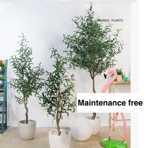 Albero di Ulivo Artificiale Ecologico con Vaso 70cm-140cm per Decorazione Casa Materiale Plastico per Soggiorno - Product Image 6