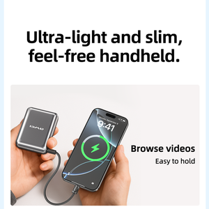 Chargeur rapide mini mince avec logo personnalisé, batterie externe 20000mAh, légère, pour le tourisme en plein air, batterie externe portable avec câble - Product Image 3