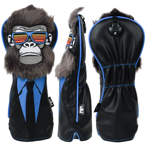 Housse de tête de club de golf au design élégant en cuir PU souple, accessoires de golf brodés, housse de tête de driver de golf très vendue - Product Image 3