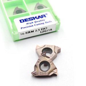 Para DESKAR 16 ERM 2,5 ISO LF6118 insertos de torno de roscado de carburo de tungsteno personalizables con revestimiento CVD para soporte de torno roscado - Product Image 1