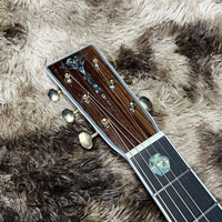 Guitare acoustique D45 41 pouces, table en épicéa massif, manche en acajou, dos et éclisses en palissandre massif, finition brillante, configuration 6 micros