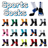 Chaussettes de sport athlétiques de basketball en polyester et nylon, avec logo personnalisé, motif, rembourrage éponge épaissi et soutien de la voûte plantaire à compression