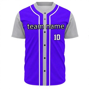 Fabricante de Camisetas de Béisbol Sublimadas, Uniforme de Equipo Personalizado, Marca Privada de Fábrica, 100% Poliéster, Manga Corta - Product Image 1