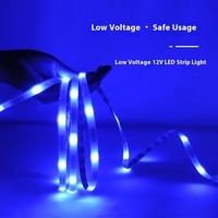 Bande lumineuse LED 12V 2835 SMD LED RGB avec télécommande IR 24 touches et adaptateur pour rétroéclairage TV, bande LED flexible