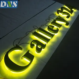 Özel akrilik mektup mağaza ön logostore açık işareti ışıklı led malzeme 3d metal aydınlatmalı renk ışık işaretleri
