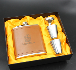 กล่องของขวัญสำหรับคุณพ่อ: ขวดใส่ไวน์ชุดเหล้ากล่องของขวัญขวดเหล้าเปล่าพร้อมกรวย6-9ออนซ์สำหรับวิสกี้บรั่นดีวอดก้า - Product Image 3