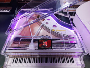 Piano à queue en cristal auto-jouant <span class=keywords><strong>Heinemann</strong></span> 5'0" Smart Player, piano transparent en acrylique, idéal pour les halls d'hôtel, les événements et les salons - Product Image 4