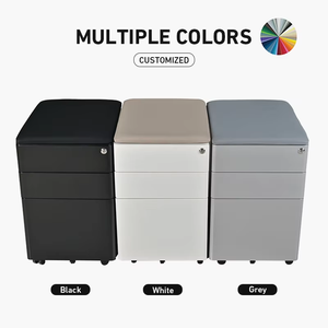 Armoire de classement mobile commerciale en acier avec tiroirs, verrouillage centralisé et pieds mobiles verrouillables - Product Image 2