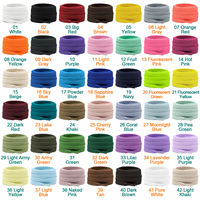 8mm Platte Polyester Veters Enkellaags Dikke Effen Kleur Brede Sneaker Vervangende Veters voor Hardlopen Wandelen Casual Schoenen