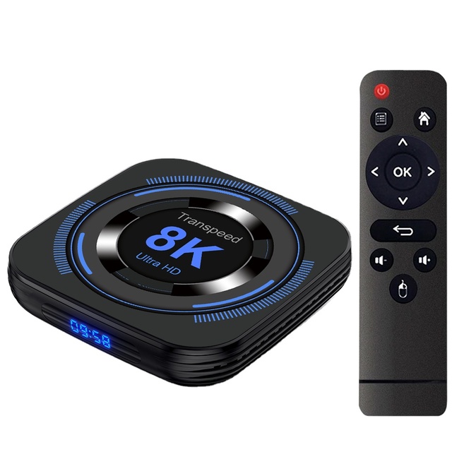 Transpeed Allwinner H618 TV Box 32G/64G EMMC 8K 4K Quad Core Cortex A53 Mali G31 GPU 2GB/4GB RAM BT 4.0 Media Player