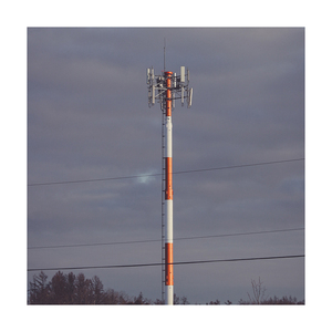 Tour de télécommunication tubulaire en acier galvanisé à chaud pour antenne GSM, avec câble de tirage de 30 <span class=keywords><strong>m</strong></span> pour <span class=keywords><strong>m</strong></span>ât triangulaire en treillis - Product Image 4