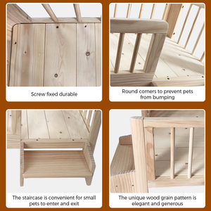 Fabriek Natuurlijk Hout Duurzaam Vloerbed Twin Floor Kids <span class=keywords><strong>Bed</strong></span> Frame Verstelbaar Houten Huisdier <span class=keywords><strong>Bed</strong></span> - Product Image 4