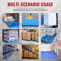 Palette en plastique à double face empilable pour entrepôt, palette en plastique HDPE robuste pour usage industriel
