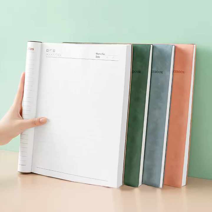 192 Sheets Thick Soft A5 PU Leather Notebook for Students