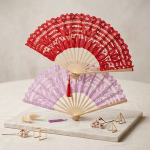 Abanicos Plegables de Bambú Hechos a Mano Ecológicos al por Mayor de 27 cm con Borla y Logotipo Personalizado para Recuerdo de Boda y Decoración - Product Image 6