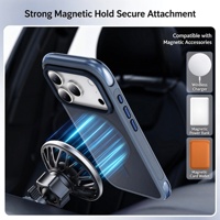 Coque de téléphone magnétique antichoc pour iPhone 18 17 Pro Max, avec coussin d'air, robuste, texture antidérapante, compatible charge sans fil, TPU+PC