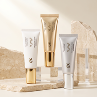 Tube Kemasan Kosong Krim BB & Foundation 50ml HDPE+LDPE Mewah Berkualitas Tinggi yang Dapat Diperas dengan Hot Stamping Krim Tangan Putih