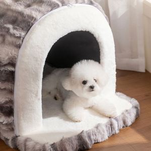 Lit pour animaux de compagnie de luxe haut de gamme, écologique, durable, doux, en peluche de lapin, rembourrage en polyester, tissu moulé, moderne et tendance - Product Image 4