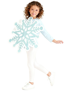 Costume de Flocon de Neige pour Enfants, Tenue de Noël Scintillante pour Filles, Robe de Fête Thème <span class=keywords><strong>Reine</strong></span> <span class=keywords><strong>des</strong></span> <span class=keywords><strong>Neiges</strong></span>, Taille Unique - Product Image 2