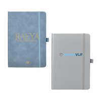 Carnet d'écolier portable en cuir PU bleu avec fermeture élastique pour l'apprentissage scolaire – Fabrication usine