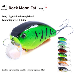 Leurre de pêche flottant en métal miniature 6cm 17g, appât artificiel dur pour la pêche en rivière au bar, à la truite et au vairon - Product Image 1