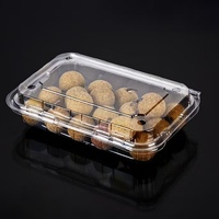 Rechthoekige Clamshell Hard Plastic Voedselverpakkingsdoos Met Deksel Voor Groenten En Fruit Blistercontainer