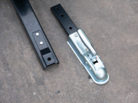 Remorque utilitaire pour moto, ATV, jardin, chariot à outils en plastique, revêtement poudré, charge utile maximale de 800 lb