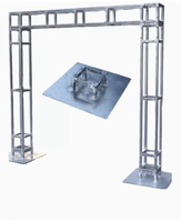 Plaque de base de treillis lourd avec ballast en acier pour treillis de scène intérieure, support de toile de fond publicitaire et pied stabilisateur de treillis