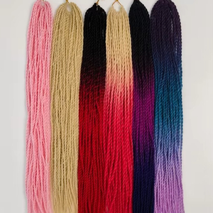 <span class=keywords><strong>Trecce</strong></span> Senegalesi Ombre di Alta Qualità, Capelli per Intrecciare a Uncinetto, <span class=keywords><strong>2</strong></span> Fili, Colore Personalizzabile per Tutte le Occasioni - Product Image 1