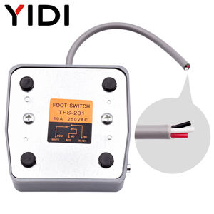 Mesin medis elektrik pengaturan ulang sementara plastik Pedal kaki <span class=keywords><strong>Mini</strong></span> sakelar Starter Pedal kaki TFS-201 dengan 3 kawat 12V 220V - Product Image 4