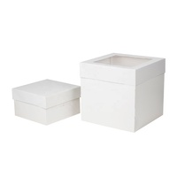 Ensemble de boîtes en carton blanc personnalisées style tiroir avec fenêtre pour pâtisseries, biscuits et produits de boulangerie, emballage alimentaire