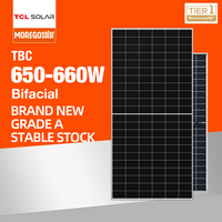 Panel Surya Bifasial Kaca Ganda TCL Solar TBC Grosir 650W 655W 660W 665W 670Wp Modul Fotovoltaik Harga Grosir Pabrik