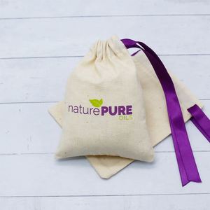 100% Cotton Muslin Single <b>String</b> Pouches Customize Brown Cotton Pouch for Jewelry Eco Gift Bag - Product Image 1