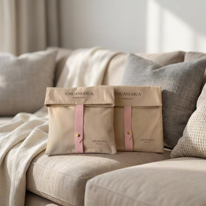Pochette à bijoux en coton recyclable avec logo personnalisé, fermeture à cordon pour bagues, boucles d'oreilles, colliers, épingles à cheveux - Emballage cadeau - Product Image 4
