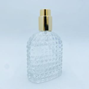Flacon de parfum en verre gaufré de 30 ml avec bouchon en plastique, pots en verre rechargeables pour soins personnels - Product Image 4