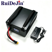 Batterie lithium-ion personnalisée en termes de tension et de capacité avec chargeur et affichage numérique pour la patrouille des parkings et le fonctionnement des UGV