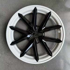 18-Inch Tes La modeli 3 Model S JANT KAPAĞI aynı stil örümcek Web tasarım 4 adet tekerlek koruyucu halka dekorasyon toz kalkanları için - Product Image 2