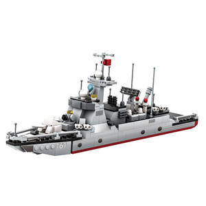<b>Plastic</b> Building <b>Blocks</b> Small Particles Compatible Bricks Missile Destroyer Aircraft Carrier World War II Ship Battleship - Product Image 1