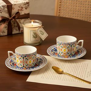 Juego de Tazas <span class=keywords><strong>y</strong></span> Platos de Porcelana <span class=keywords><strong>con</strong></span> Diseño de Flores de Limón, Estilo Real, para Café <span class=keywords><strong>y</strong></span> Té - Product Image 1