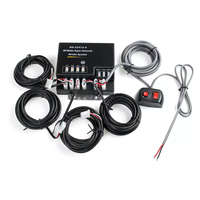 Shinemien Wasserdichtes 80W LED-Versteckleuchten-Set 12/24V 4 Glühbirnen Weiß/Bernsteinfarben Universell Passend für Notfall-Warnleuchten