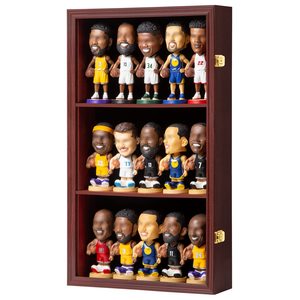 Vitrine <span class=keywords><strong>murale</strong></span> en bois d'acajou verrouillable et anti-UV pour figurines articulées - Product Image 2