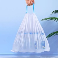 Sacs poubelle rétractables en HDPE sur rouleau avec étiquette personnalisée, impression gravure haute résistance