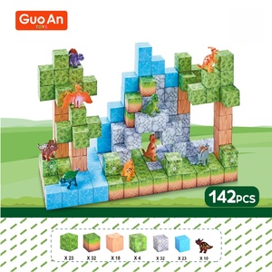 Guoan Đồ Chơi Xu Hướng Hơi Nước 2.5Cm Từ <span class=keywords><strong>Cube</strong></span> Khủng Long Rừng Thăm <span class=keywords><strong>D</strong></span>ò DIY Sáng Tạo Xây <span class=keywords><strong>D</strong></span>ựng Từ Khối Bộ Cho Trẻ Em - Product Image 2