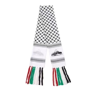 Bufanda con Bandera de Palestina, Jacquard, 16*150cm, 60g, Chal con Bandera Nacional para <span class=keywords><strong>Musulmanes</strong></span>, Listo para Enviar para el Día Nacional de Primavera - Product Image 2