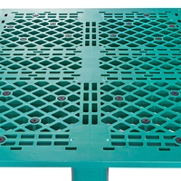 Palette en plastique HDPE moulée par injection, simple face, 4 voies, pour charges lourdes, empilable, pour rayonnage d'entrepôt, personnalisable