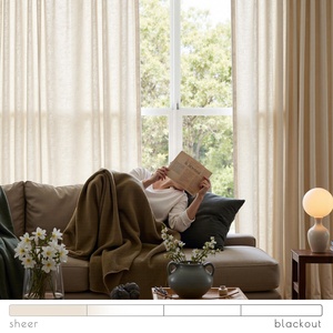 Rideaux JINCHAN, expert en la matière depuis 38 ans, en mélange de poly-linens de qualité supérieure, neutres en carbone, filtrant la lumière à haute densité pour projets hôteliers - Product Image 6