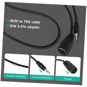 ปลั๊ก DIN 5 พินตัวเมียถึง 3.5 มม.(1/8 นิ้ว) <span class=keywords><strong>TRS</strong></span> สเตอริโอแจ็คตัวผู้สายแปลงสำหรับคีย์บอร์ด <span class=keywords><strong>MIDI</strong></span> IK มัลติมีเดีย - Product Image 3
